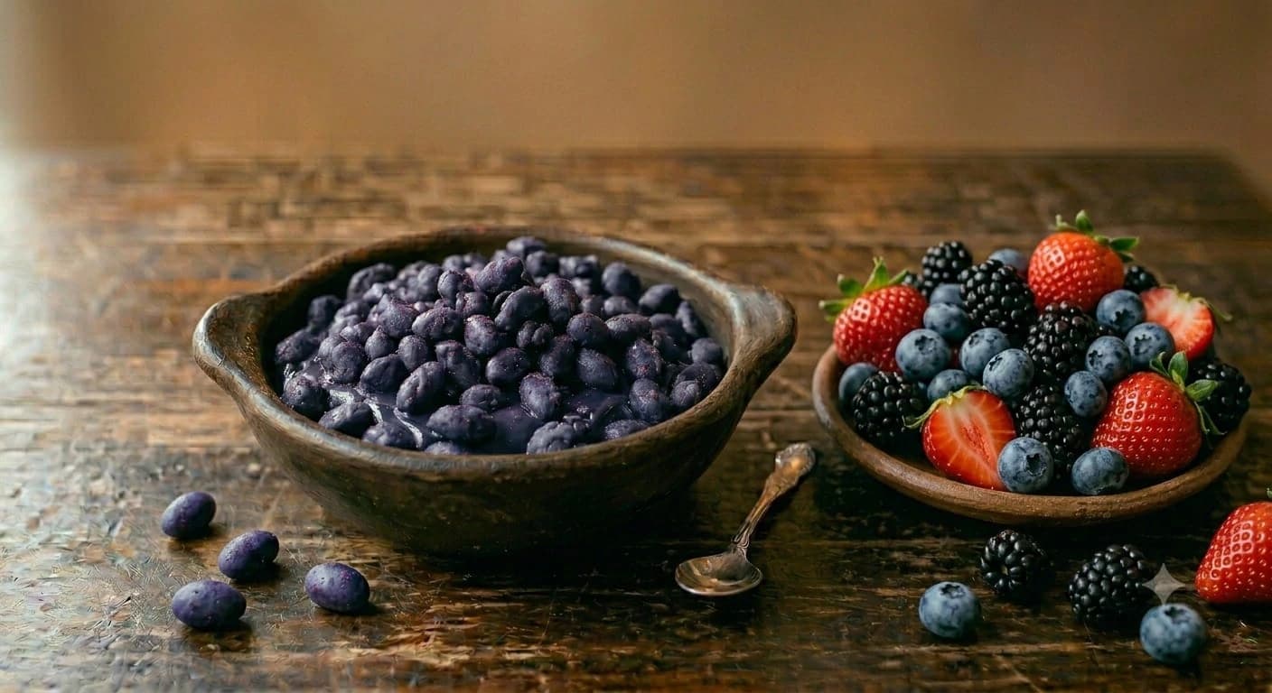 Mani confitado frutos del bosque